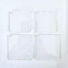 Laser Sublimation Blanks : 3 or 4mm SQUARE Portrait or Landscape Subli-Acrylic, Disc + with split keyring & clip (5 or 6cm)