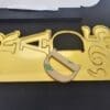 Laser Acrylic Blanks : DIY Blank Clear 3mm Acrylic Graduation with Grad Year in Gold Mirror, Mortarboard (Hat) + Black Tassel & 6mm Black Melamine Stand (Option 3)