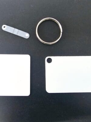 Rectangle and Square Keychain Sublimation Blanks : Aluminium Double Sided Keychains (TTX)