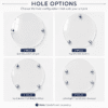 3D UV Prints : Direct to 3mm Acrylic Clear Various Circle/Discs 20 to 60cm (with or without Standoffs)