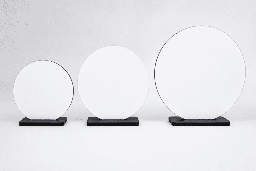 CircularAward_SML_CGPT Laser Sublimation Blanks : DIY 3mm Super Glossy Sublimation MDF Circular Style Award/Trophy (Small, Medium & Large)
