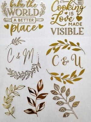 Foiling Gold 3D UV DTF Stickers : FOILING A4 & A3 GOLD Customised Stickers (Gang Sheet Creator)